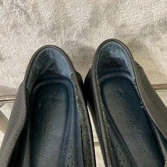 Tommy Bahama Loafers Men’s 10D Black Pebbled Leather Nassau slip Driving Shoes main image 4